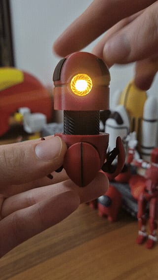 Mini robot with 5mm Led