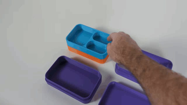 Expandable Bento Style Box w/ Stackable Inserts