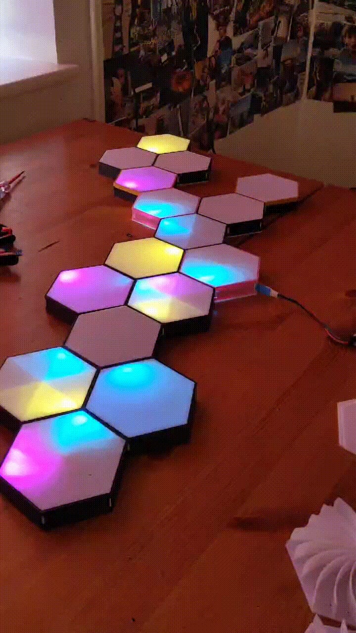 Hexagonal lamp for 10mm LED strip