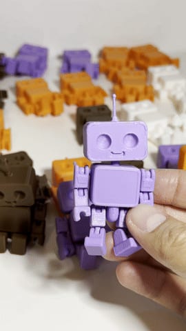 Cute Robot with Articulated Limbs and Head