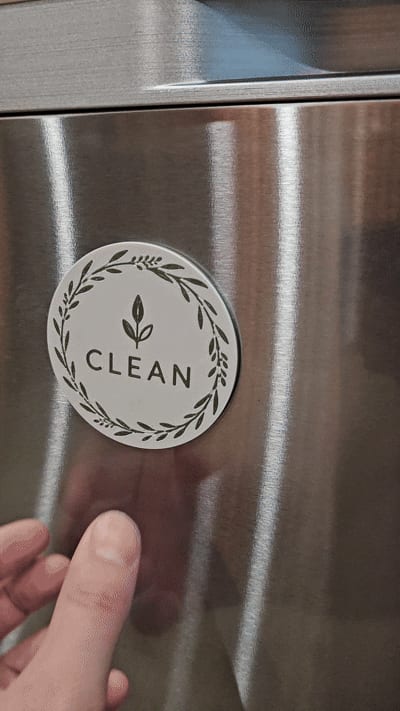 Dishwasher Magnet Flip-Disc Clean/Dirty