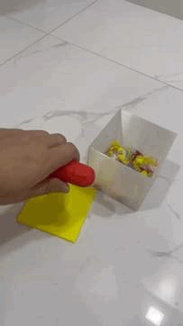 Filament purge squeeze and compressed box