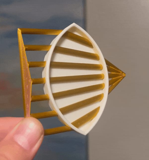 Lens refraction cutaway