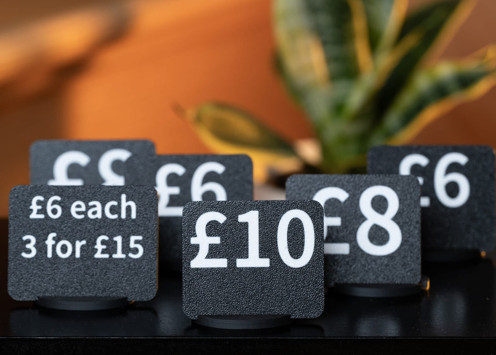 Price signs and Holder for Craft Fair stall