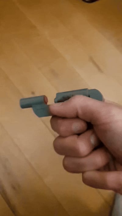 Simplest toy cap gun