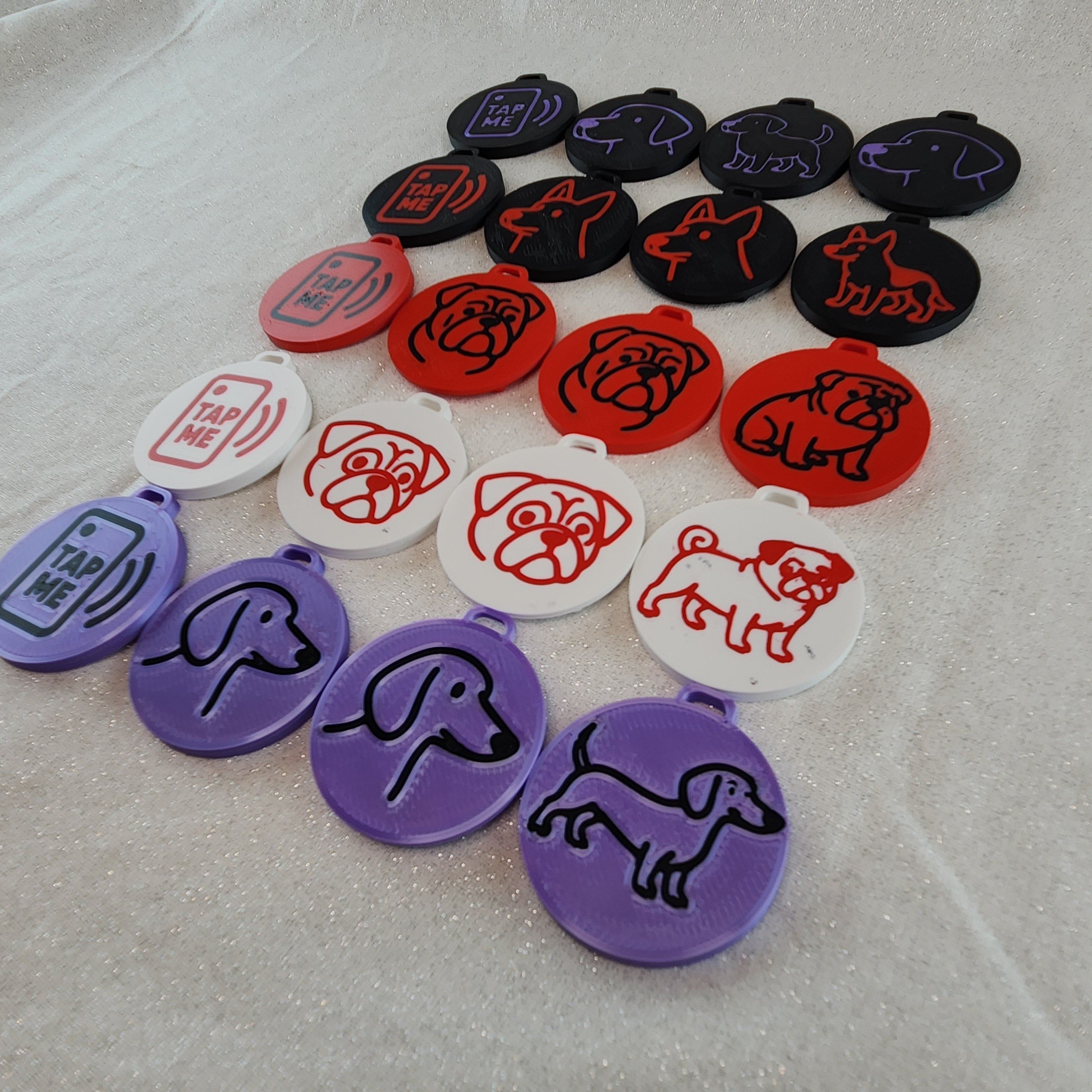 NFC Dog Tag 5 Dog Set for Commercial Use