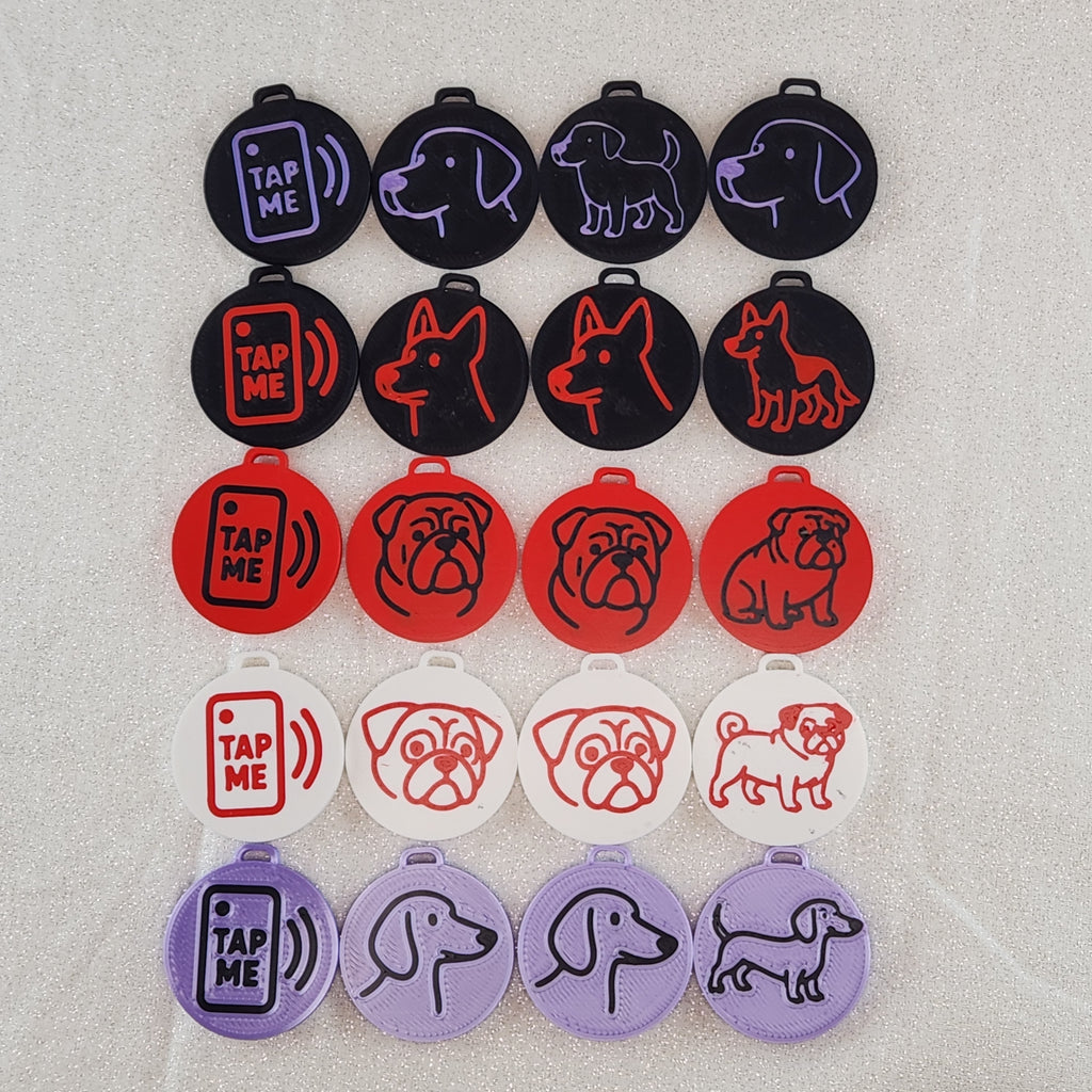 NFC Dog Tag 5 Dog Set for Commercial Use