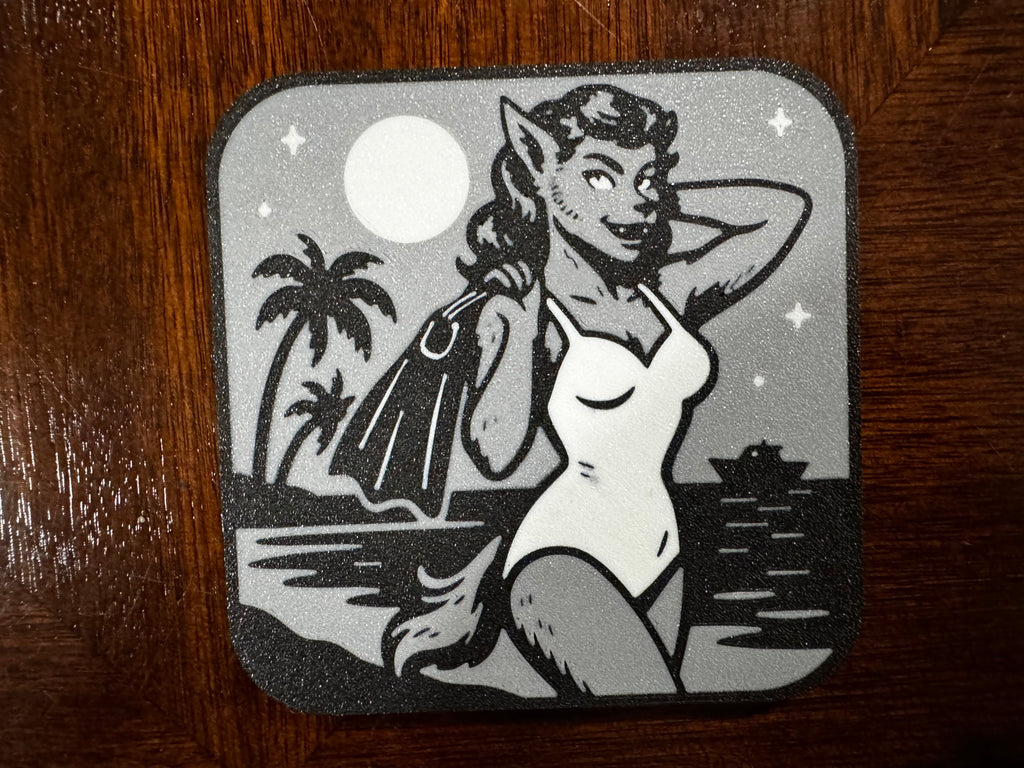 Classic Monster Pinups - Halloween Coasters