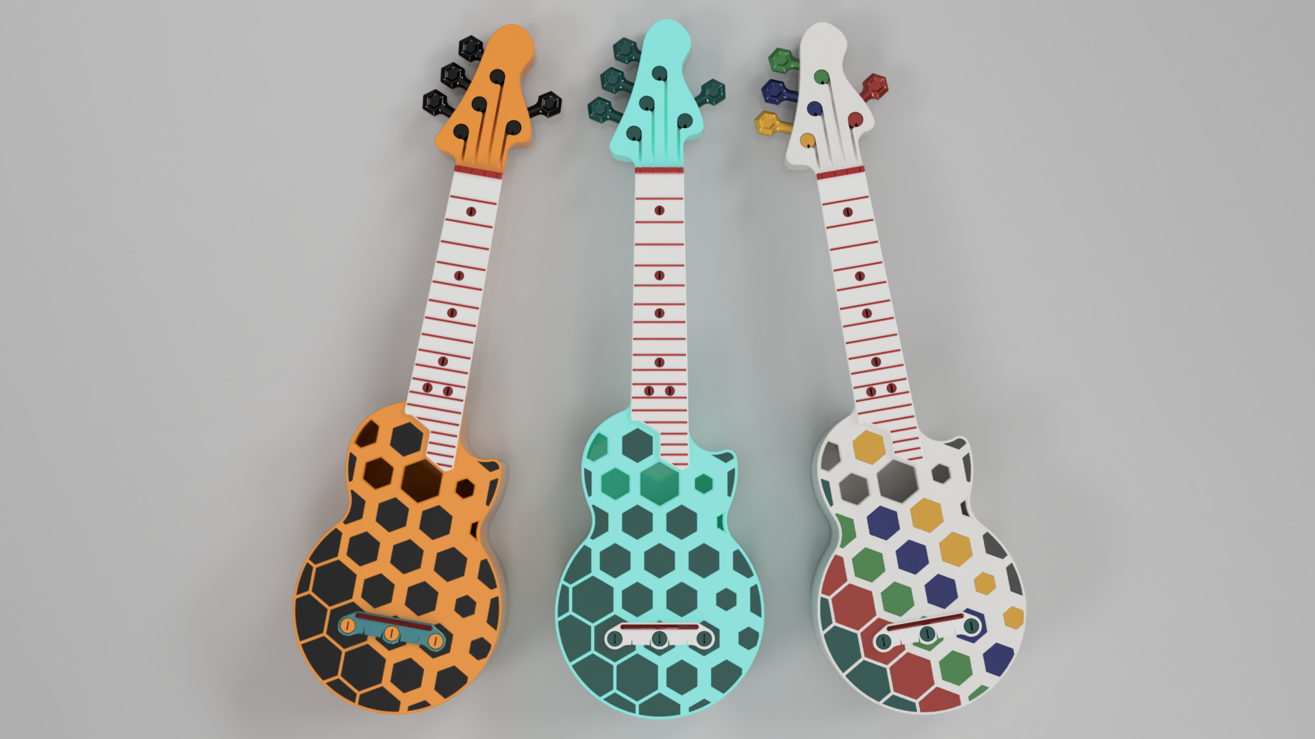 Hex ukulele - fully printable soprano