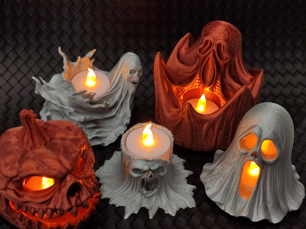 Cursed LED Tealight Set / Halloween edition (5PCS)