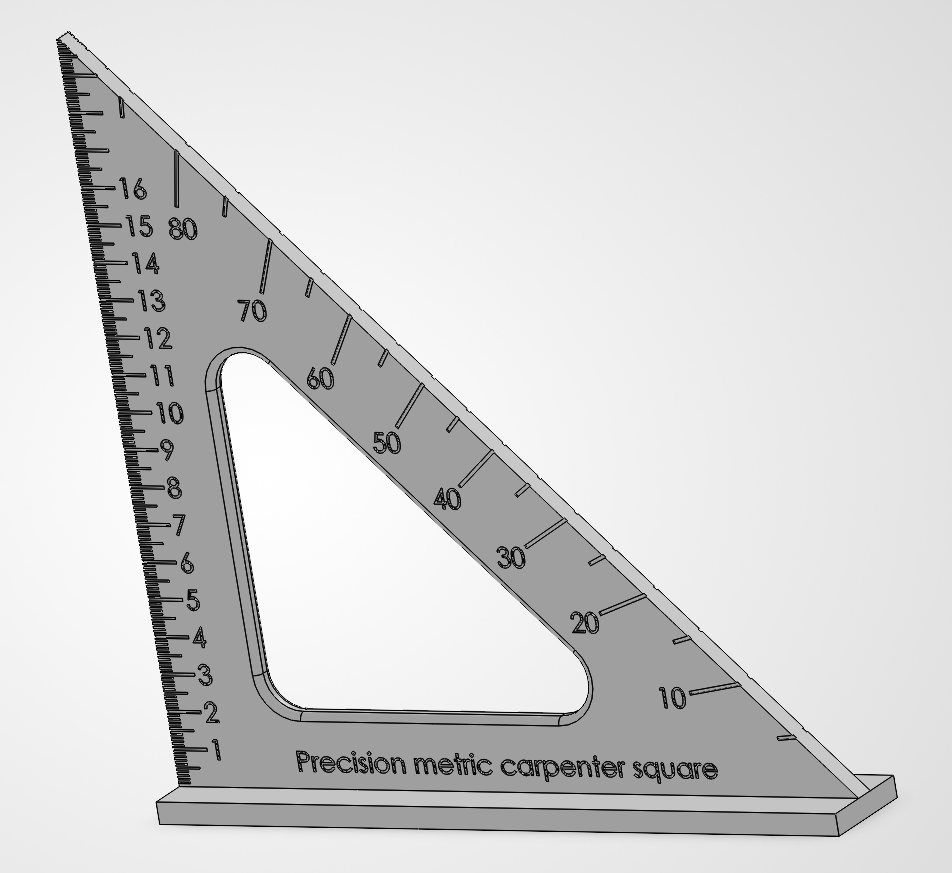 Precision Metric Carpenter Square