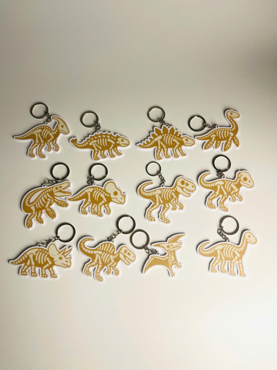 Dinosaur Skeleton Keychain Pack