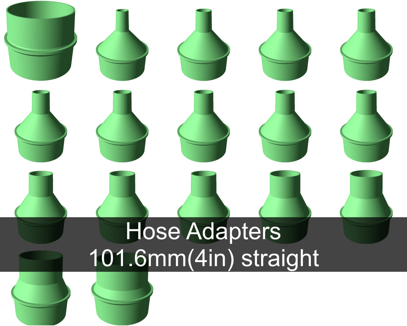 Vacuum hose adapters for all common sizes