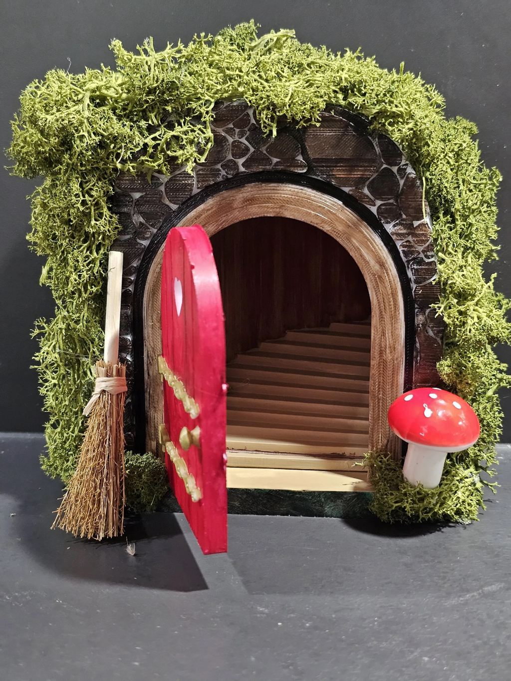 Fairy Door with Steps (optional LED-light)