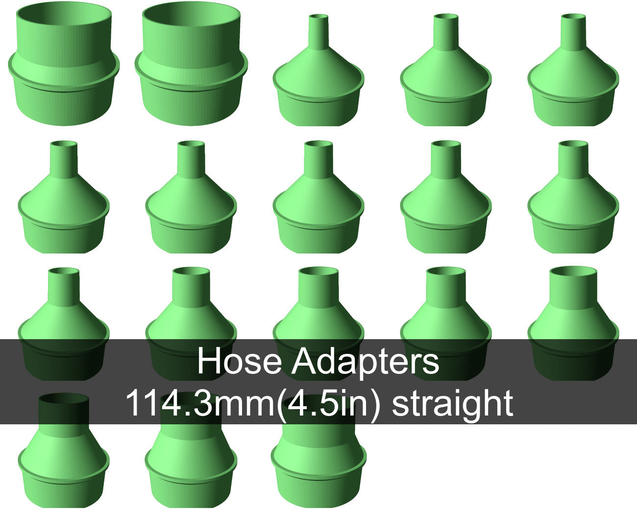 Vacuum hose adapters for all common sizes