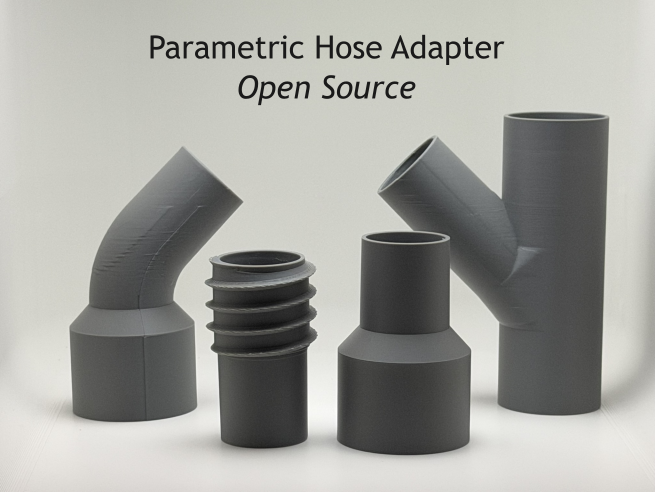 Parametric vacuum hose connector