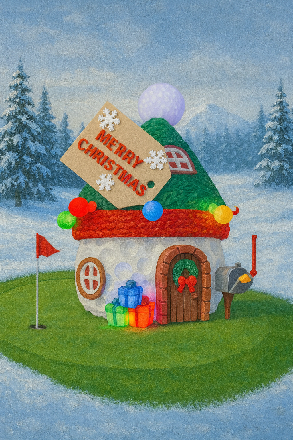Golf Ball Christmas House
