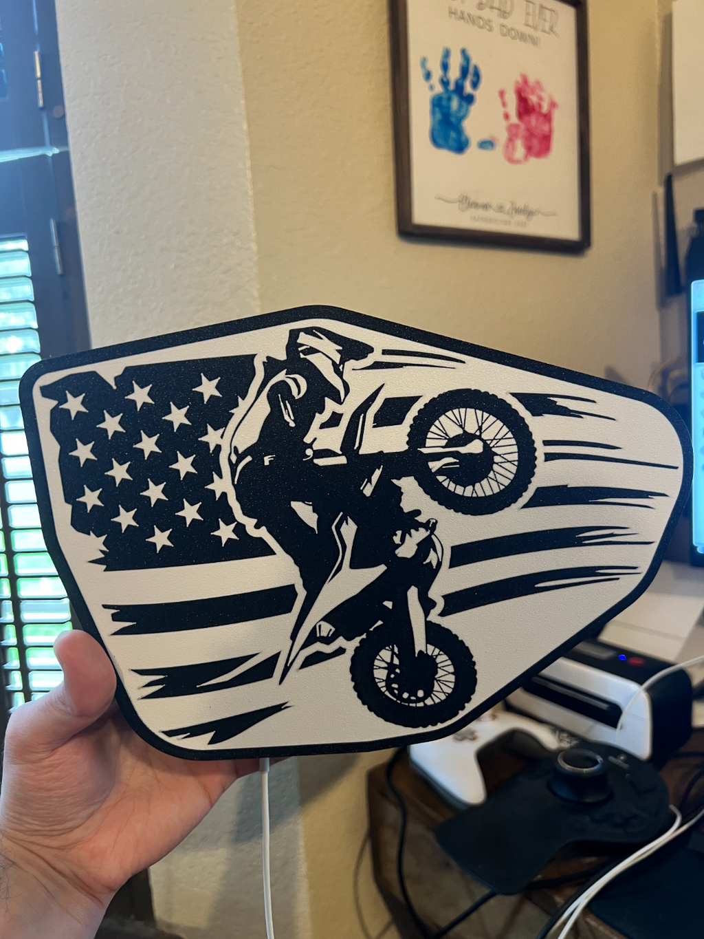 Dirt Bike American Flag Lightbox