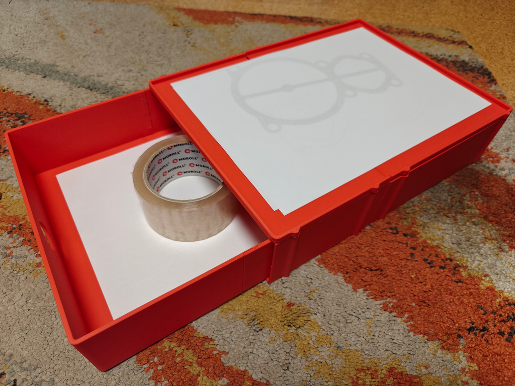 Modular Storage box for DIN A4 sheets - Stackable