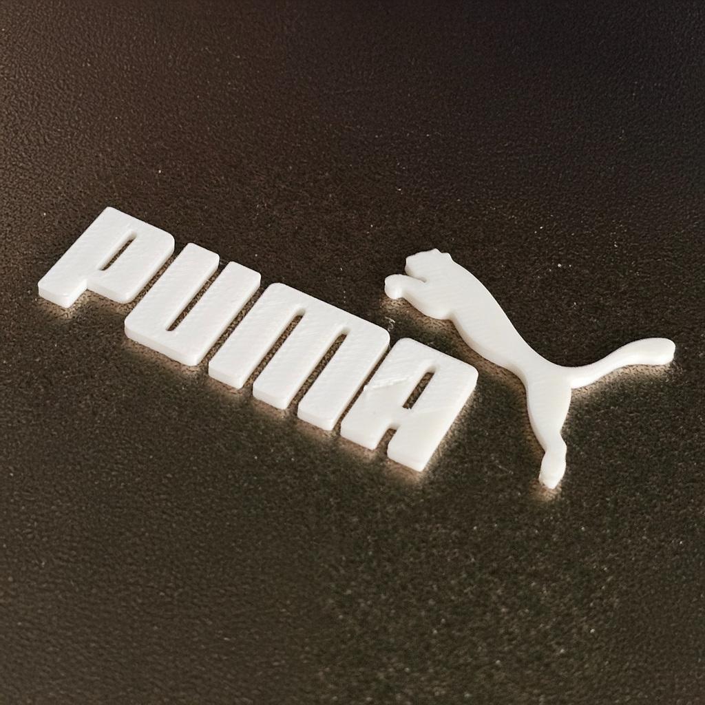 Puma Logo with Custom Text - 3D Printed