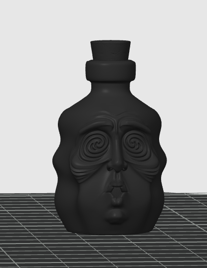 Wavy Bottle with Face