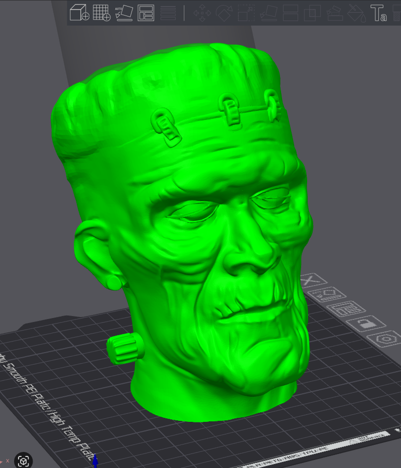 Green Franky head container