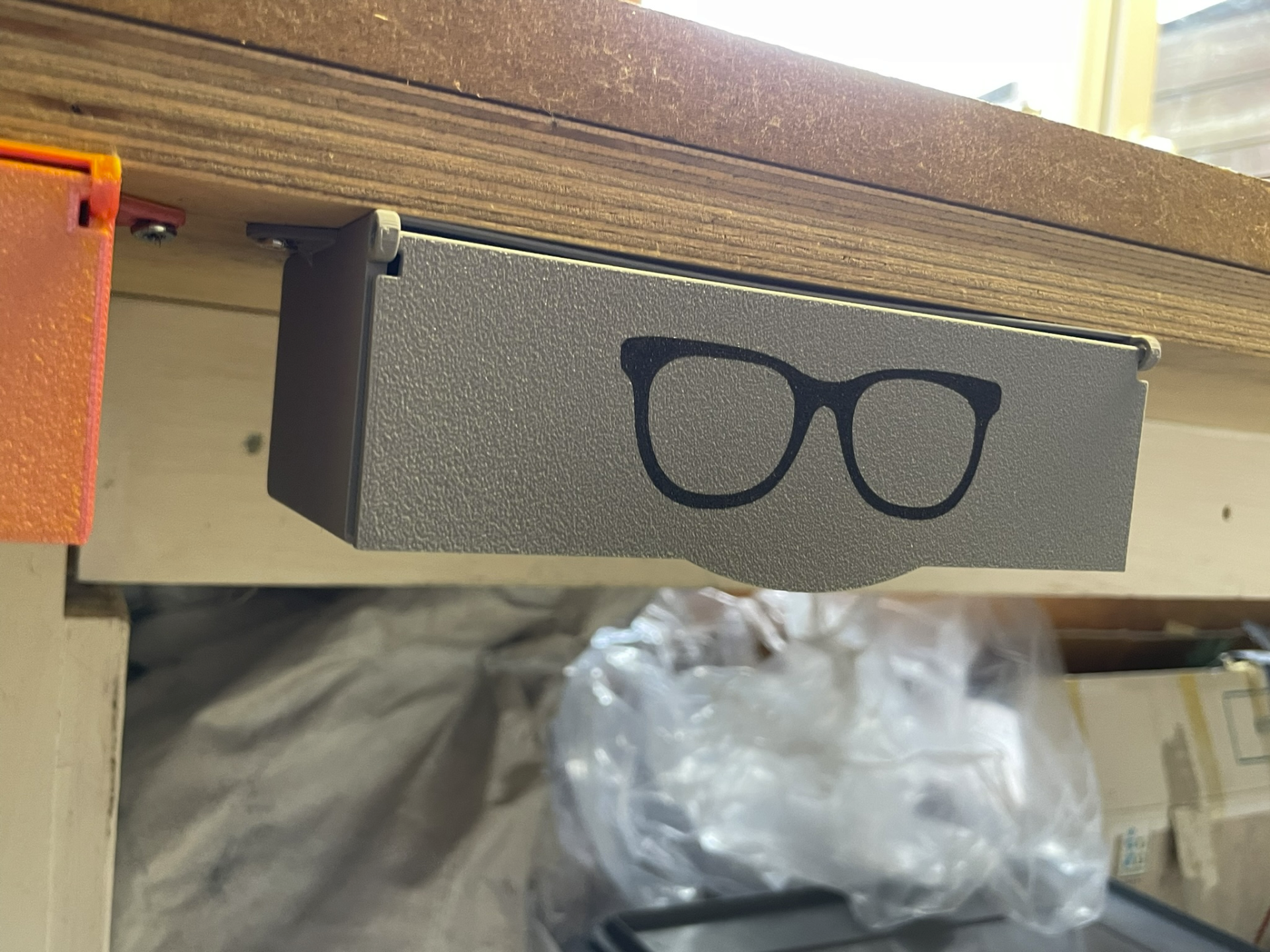 Under-Bench Safety Glasses Storage Box