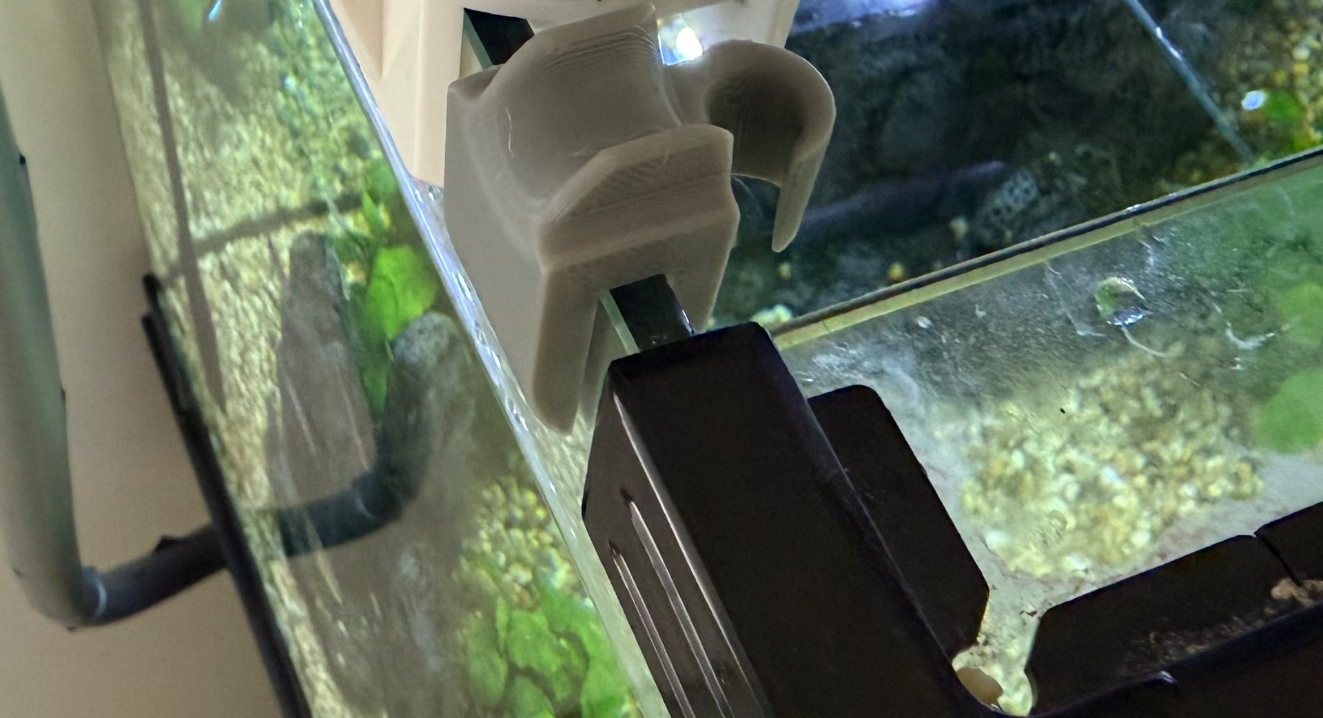 Hanging Plant holder on aquarium