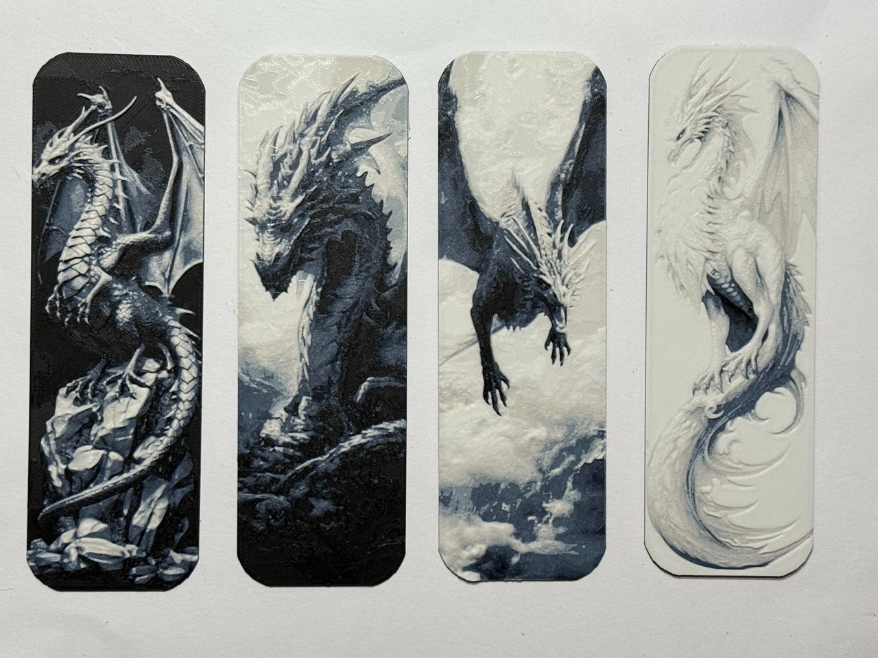 set of 4 dragon fantasy bookmarks