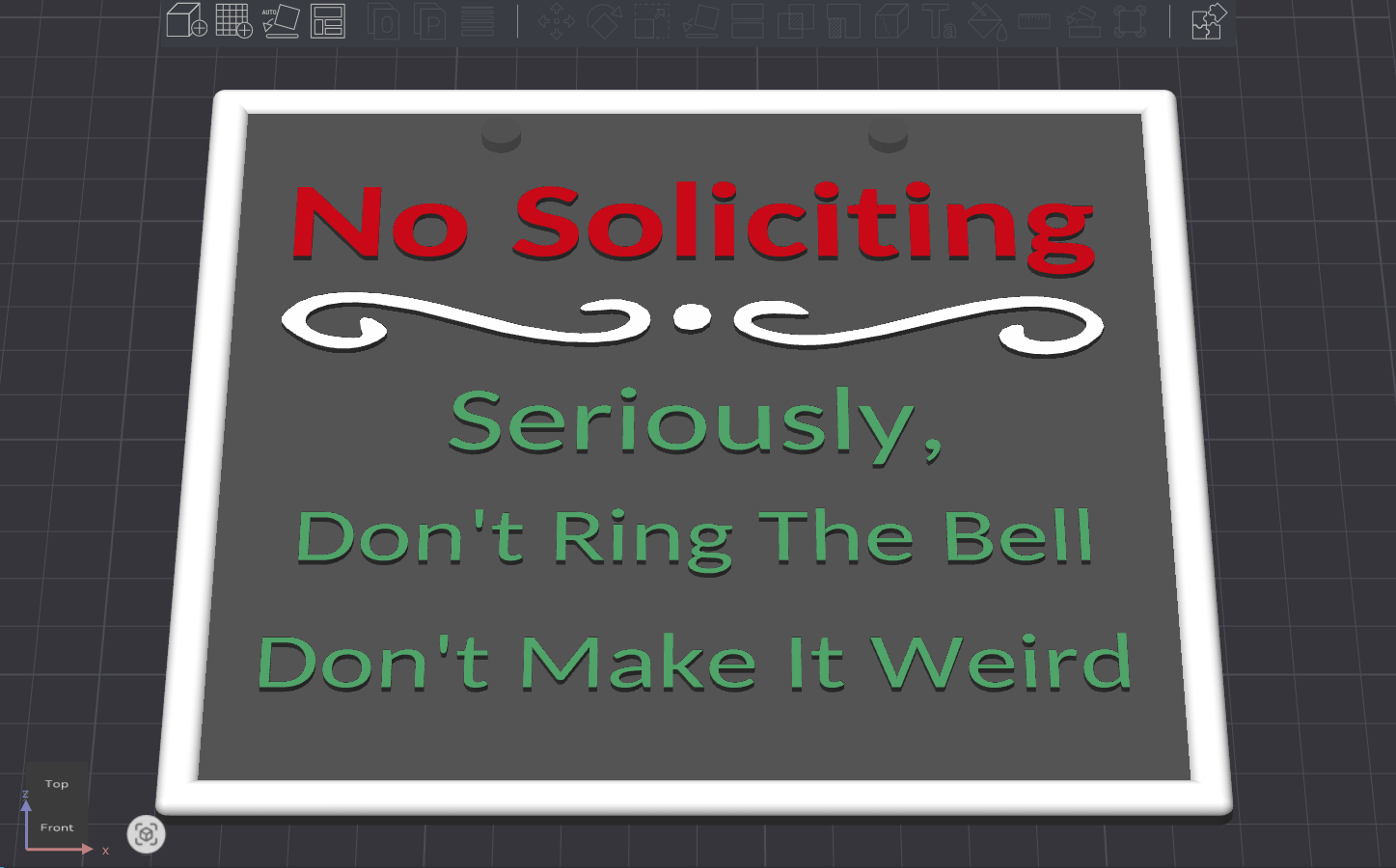 Don't Make It Weird (No Soliciting Sign)