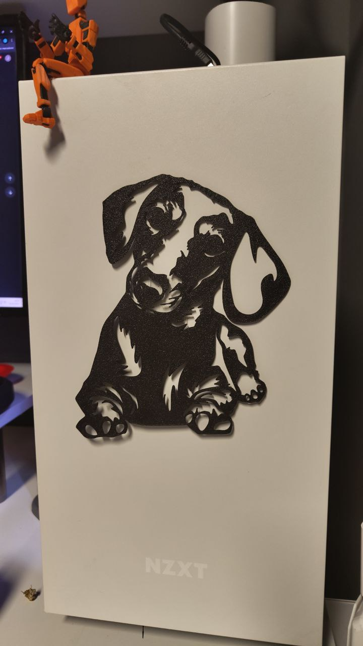 Dog silhouette wall art