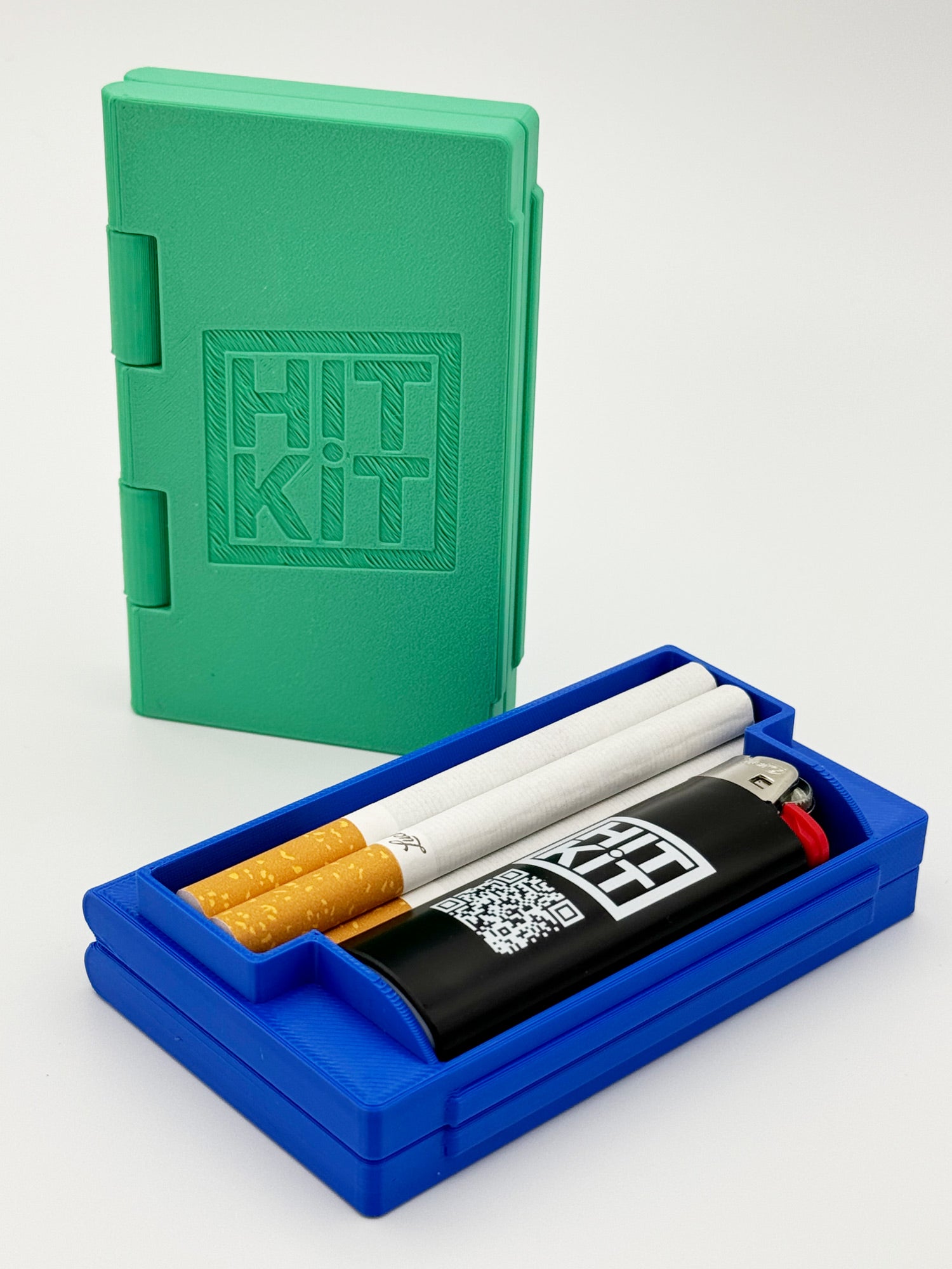 Tokédex- a clamshell cigarette/joint+ lighter case
