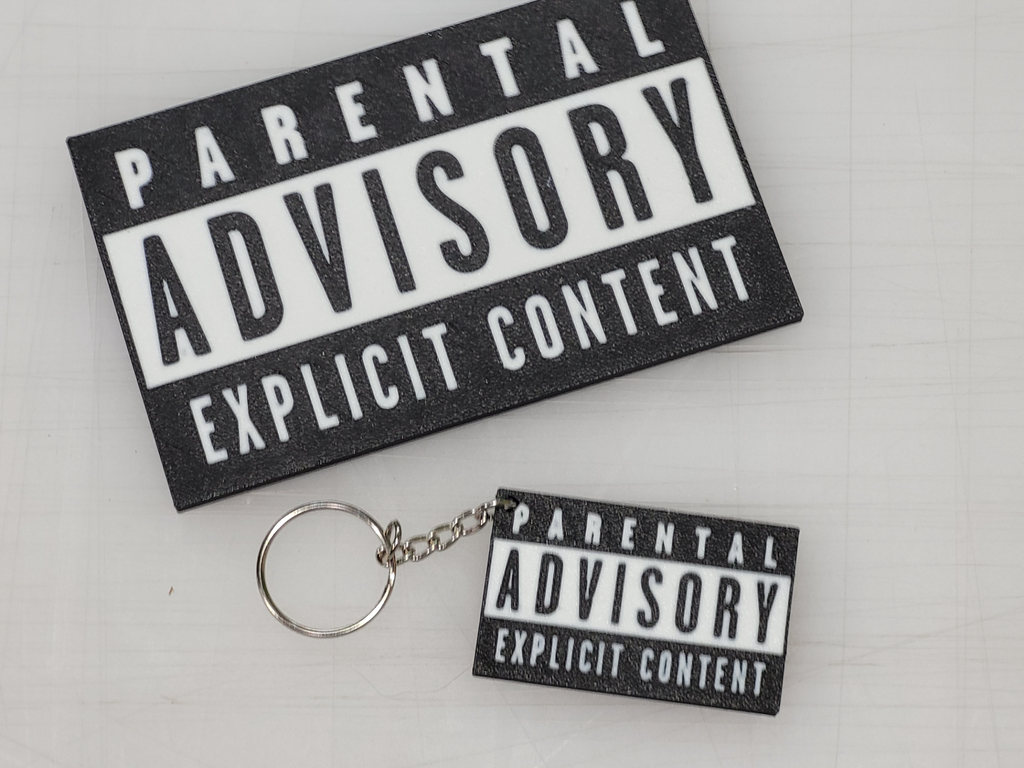 Parental Advisory Label Decal/Keychain/Magnet