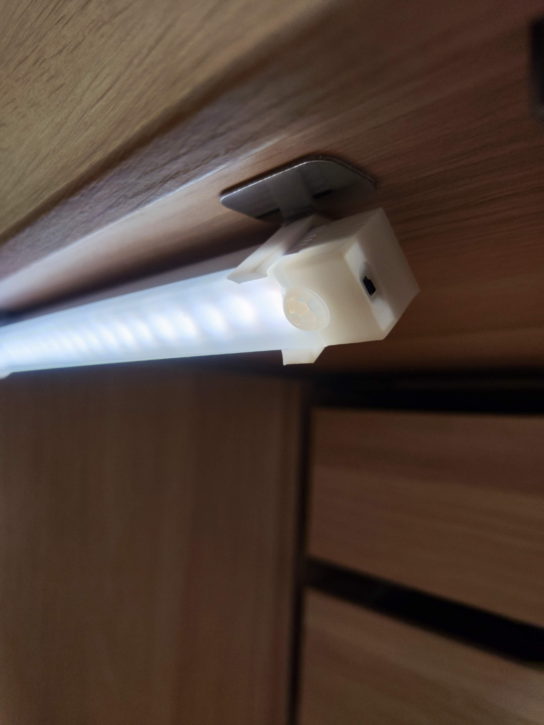PIR LED Strip Lamp 45° Angled Mount Bracket Holder