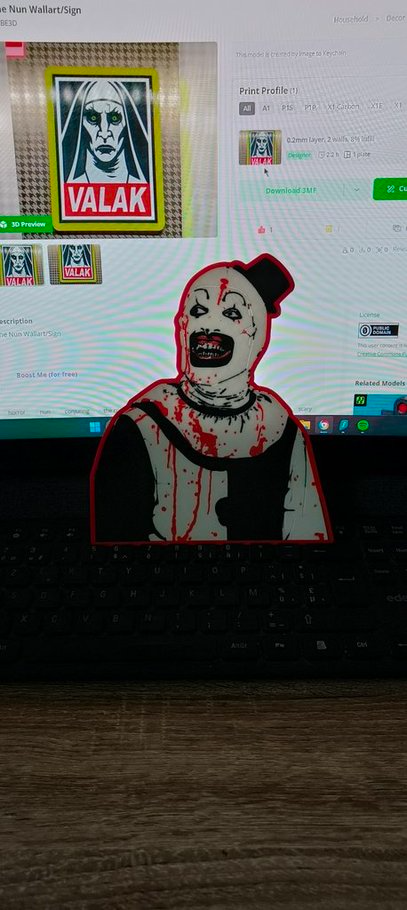 Art The Clown Wallart/Sign