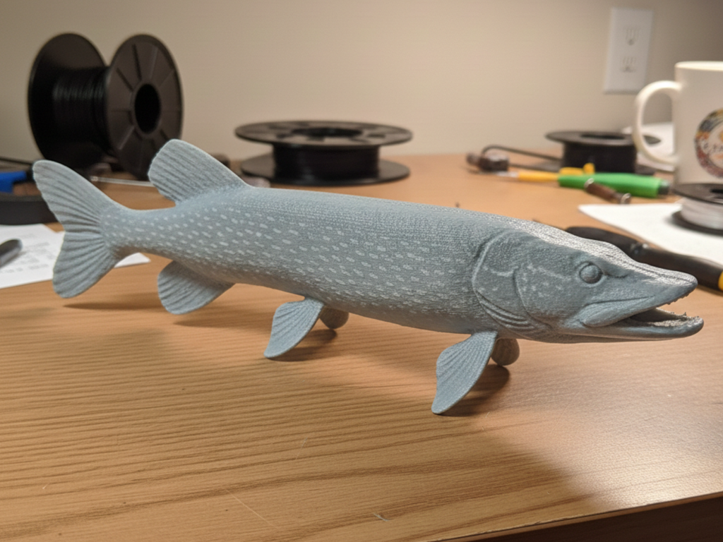 Northern Pike – Standalone Fish Statue
