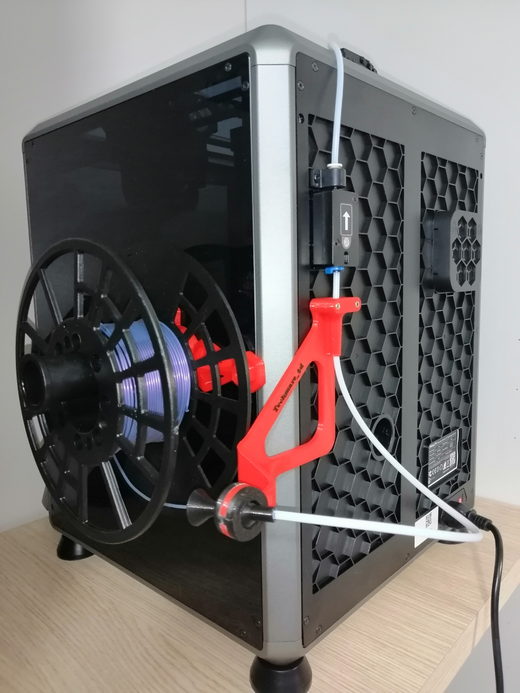 Creality K1C filament spool side support lane V2