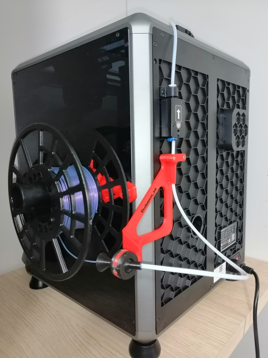 Creality K1C filament spool side support lane V2