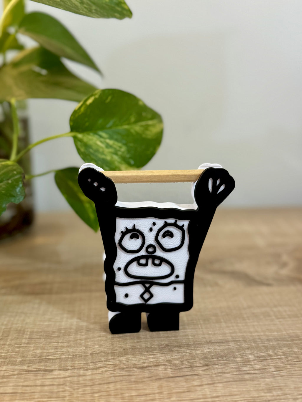 Garabato Bob Esponja - Soporte lápiz + llavero
