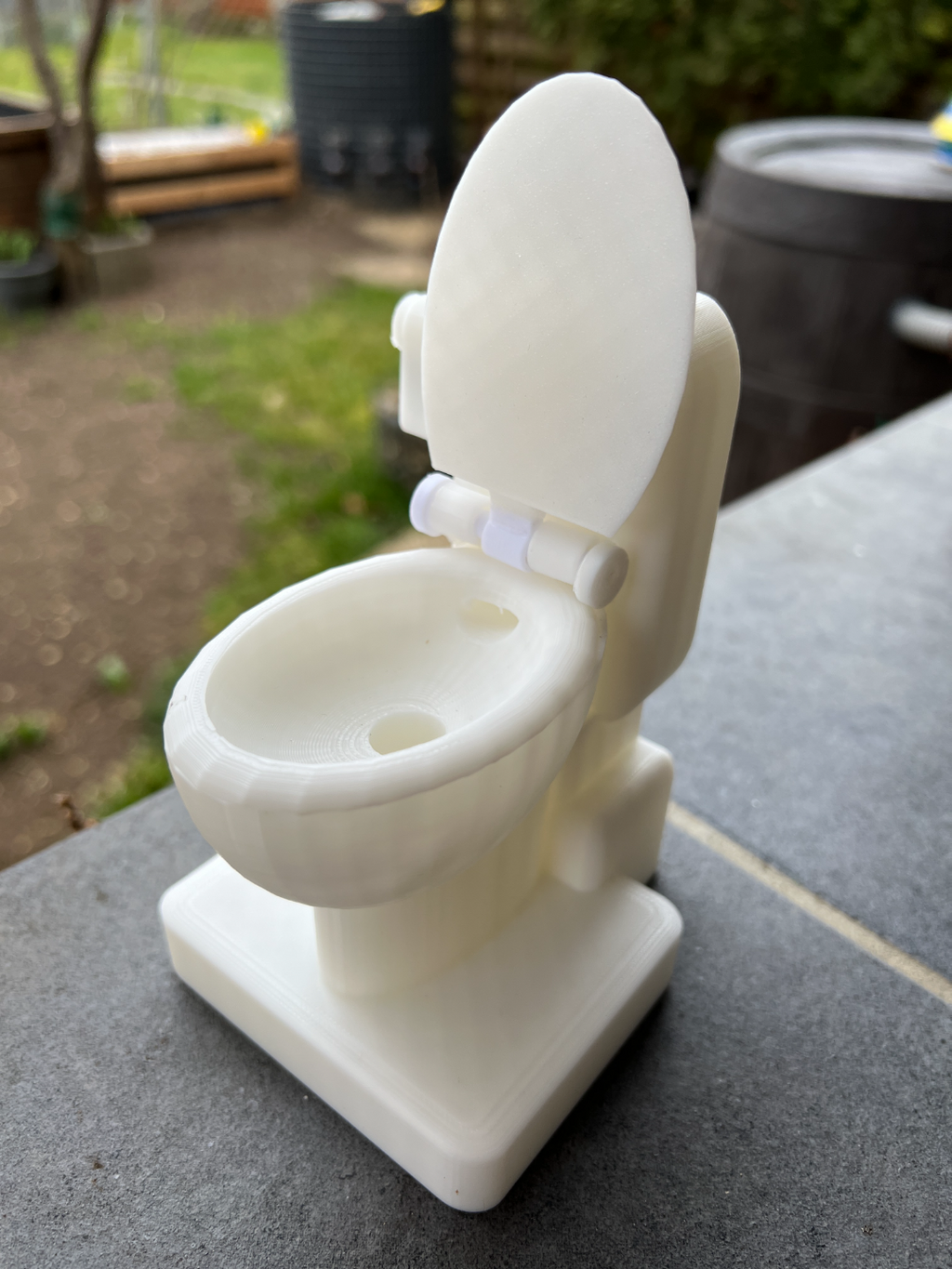 Flushable Toilet Kit - Spits water out the back.