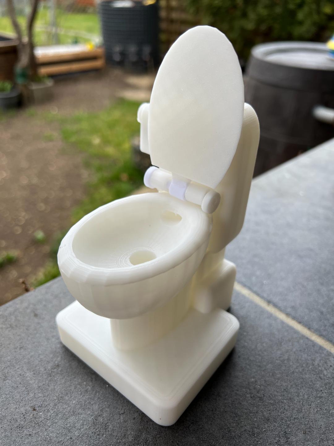 Flushable Toilet Kit - Spits water out the back.
