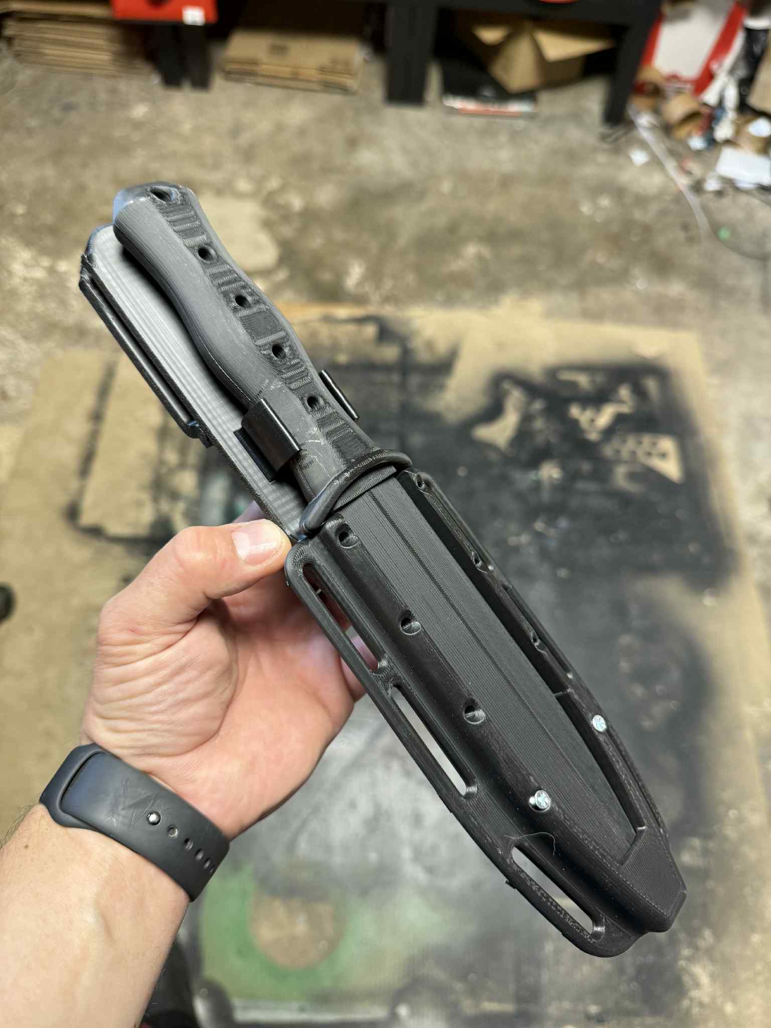 Training knife case including LARP/Airsoft knife