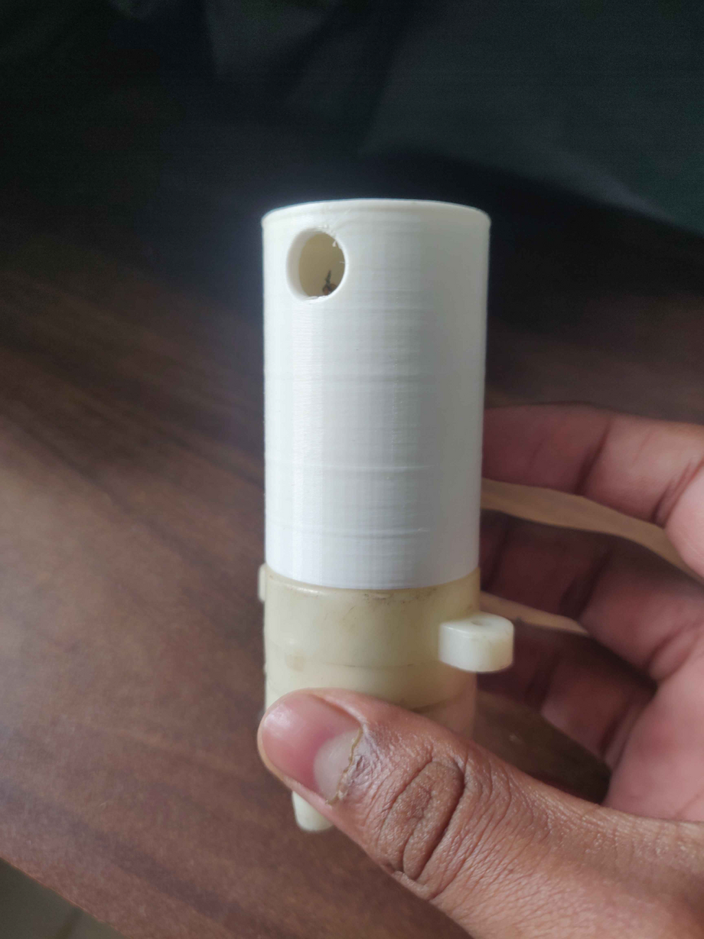 Wire casing for 12V DC Motor Water Pump.