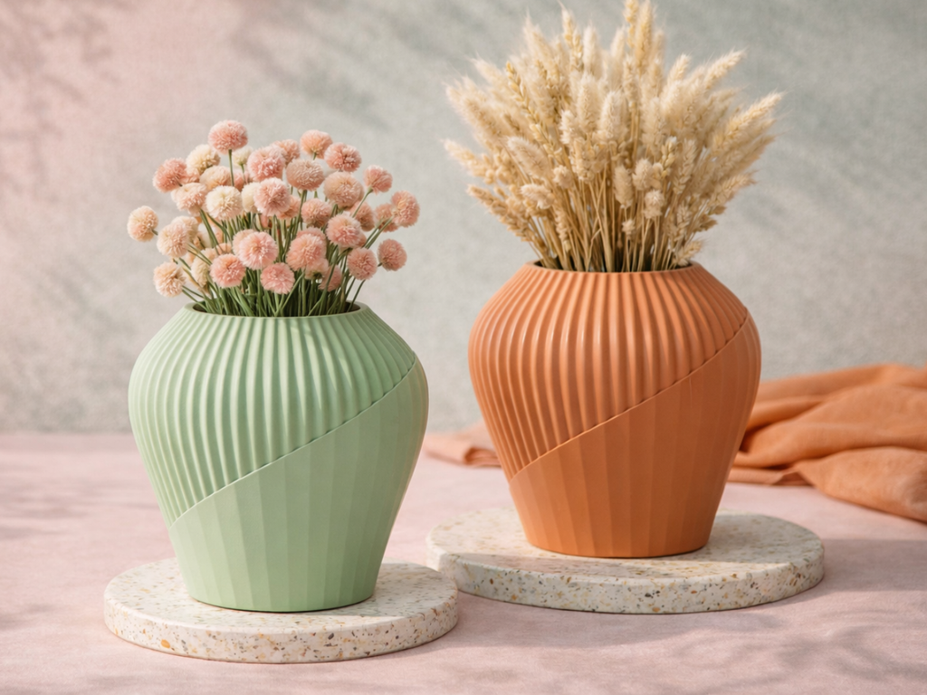 Cactus Rift Japandi Vase - FREE COMMERCIAL LICENSE