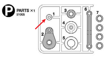 servo washer for tamiya 51005 part P1