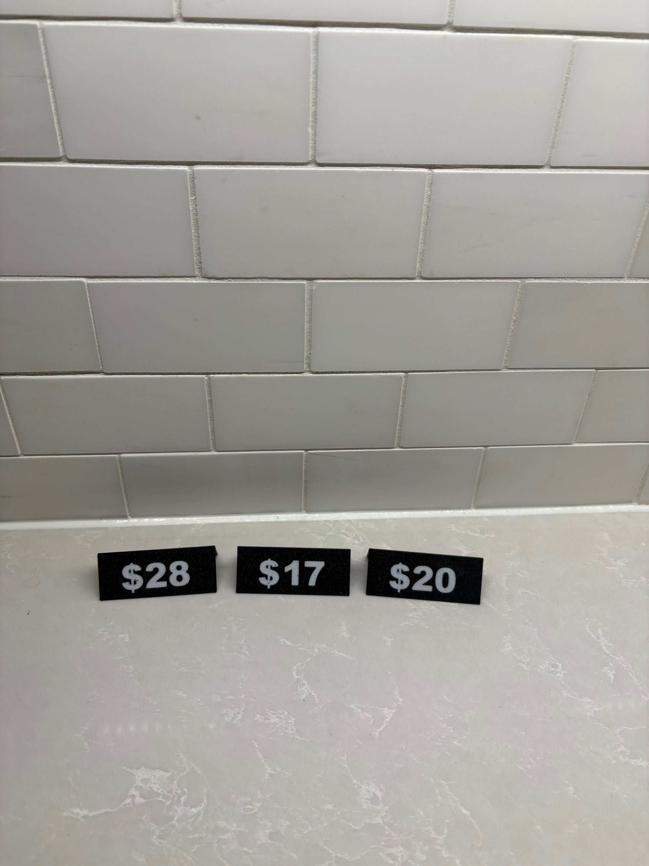 Custom Table Price Signs