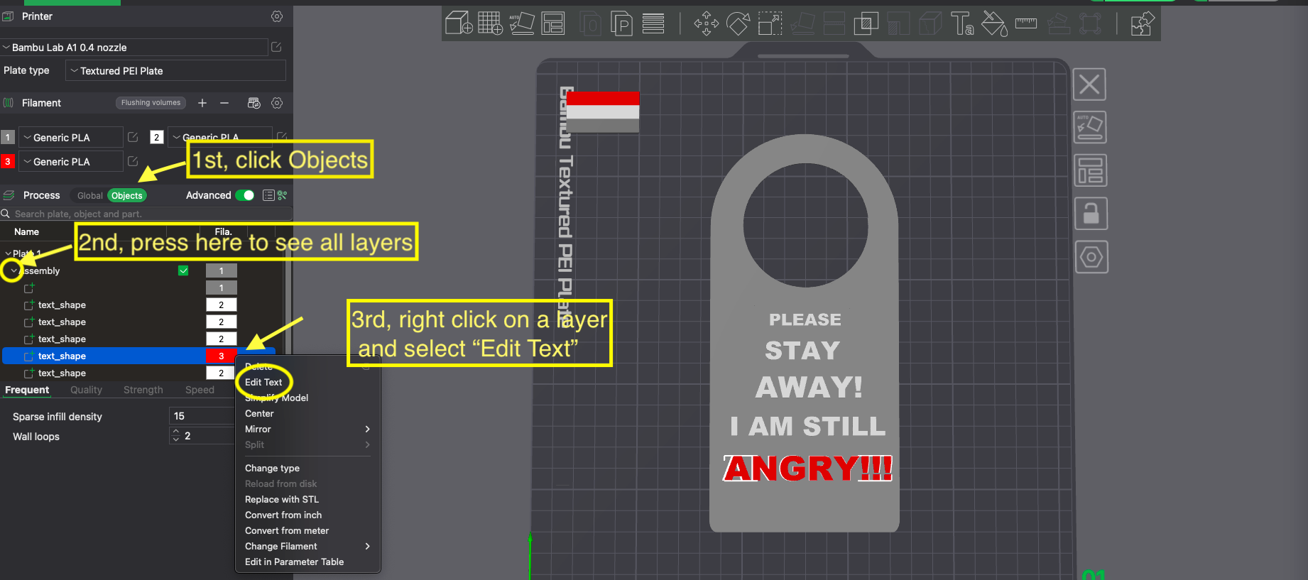Simple room door hanger （editable）