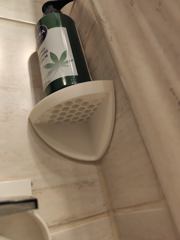 Mini bathroom corner shelf