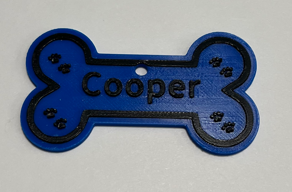 Cooper Bone Shaped Dog Tag