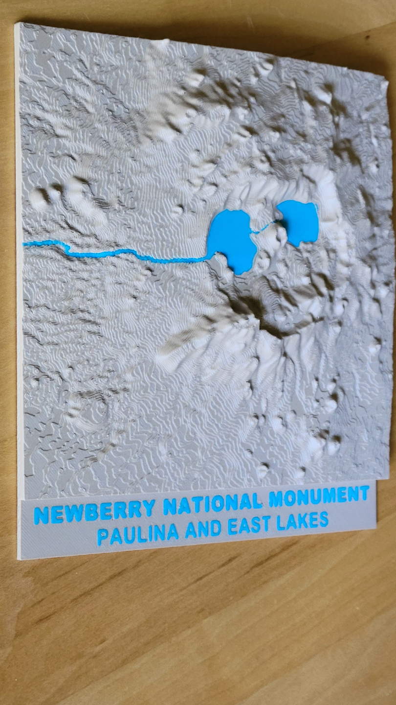 Topo of Newberry National Monument , Oregon USA
